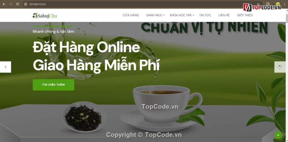 web bán online,website bán hàng,code website laravel,website bán trà online,website bán trà